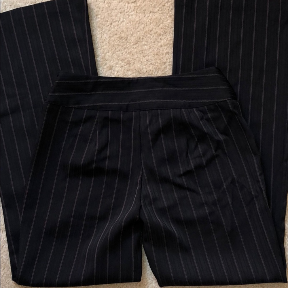 WOMEN - Black Stripe Trousers - Size 6 - Picture 5 of 12